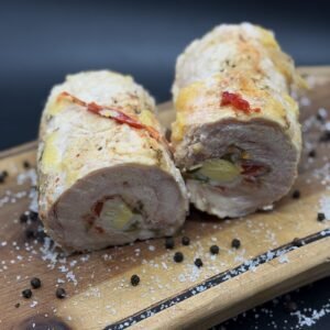 Arrollado de pollo criollo